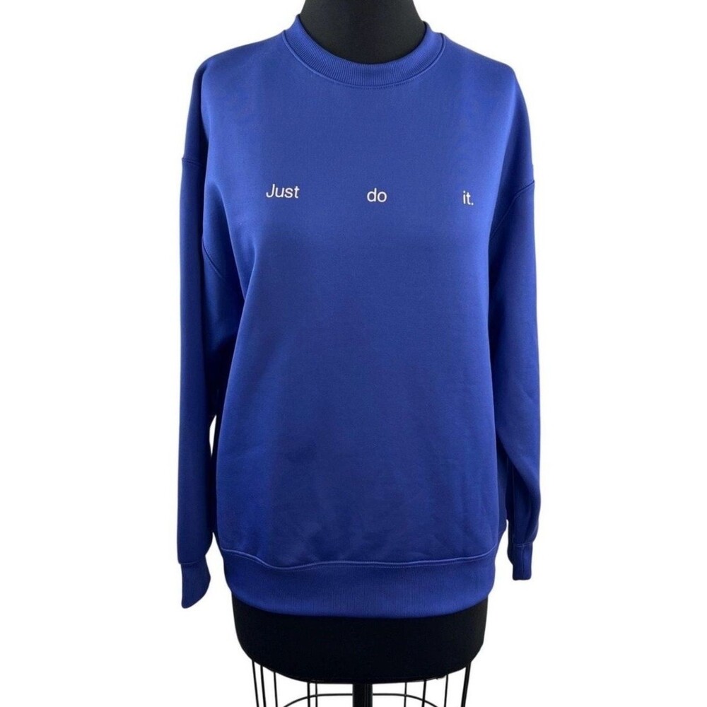 Nike Just Do It Blue Crewneck Sweatshirt Size M | Graphic Pullover Athleisure